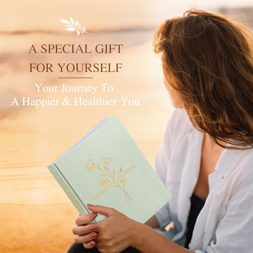 Lanpn Daily Gratitude Journal for Woman Men, 4 Month Mindfulness & Affirmation Planner, 7.8"x9.2" The 5 Minute Grateful Diary, Guided Reflection with Positivity Prompts Undated Notebook, Sage Green - color: Sage Green