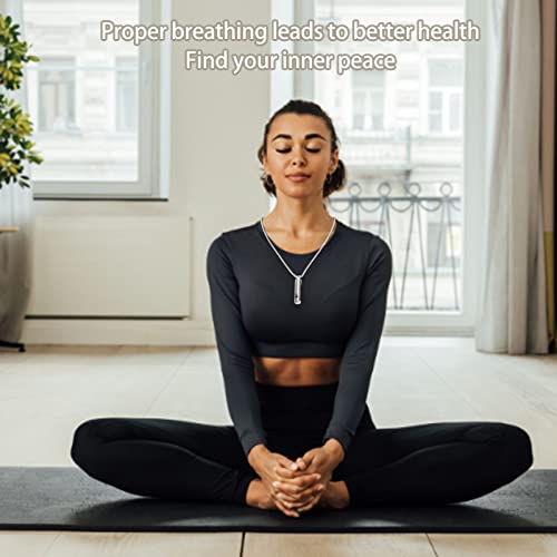 ANGGREK Whistle Necklace, Necklace Anxiety Relief Necklace Meditation Necklace Stainless Steel Whistle Necklace for Men Women - color: Gold