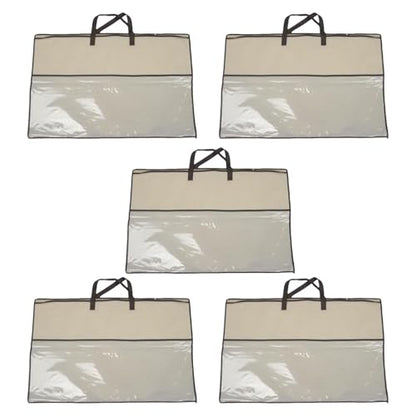 40x55cm Nonwoven Zippered Pillow Storage Bag with Handles Organizers for Bedding Clothes Travel