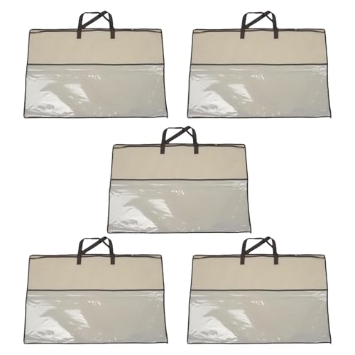 40x55cm Nonwoven Zippered Pillow Storage Bag with Handles Organizers for Bedding Clothes Travel Large Capacity Storage Bag