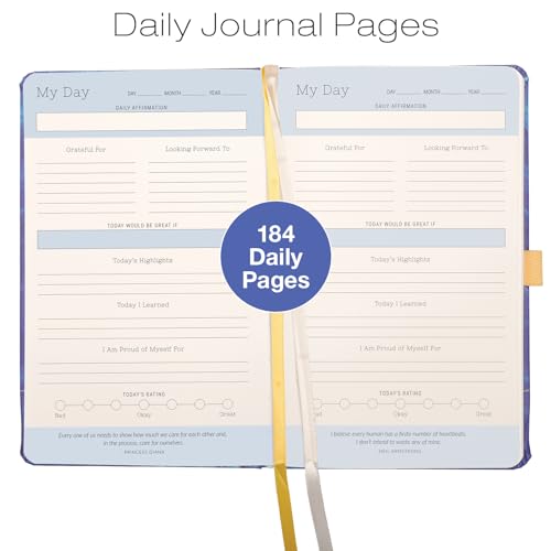Five Minute Self Care Journal - Dark Blue Marble - style: Dark Blue Marble