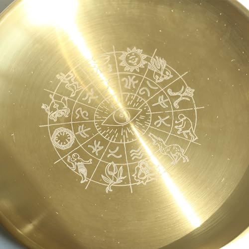 5.5 Inch Golden Decorative Bowl - Eye Wisdom Prayer Ritual Plate Great fo Altar Use, Incense Burner, Smudging Bowl, Offering Bowl, Jewelry Plate - style: Eye Wisdom