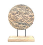 DharmaObjects Rustic Natural Wooden Tabletop Decoration Lotus Flower - Asian Theme Handcrafted Elegance for Your Home Decor (Black)