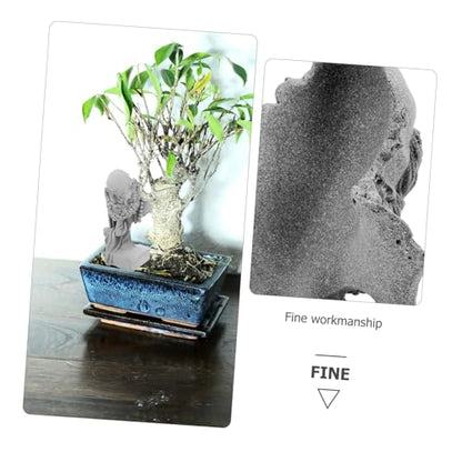 1pc Small Buddha Statue Decorative Zen Figurine for Home and Garden Compact Design Celestite Powder Material for Bonsai Arrangements and Indoor Decor
