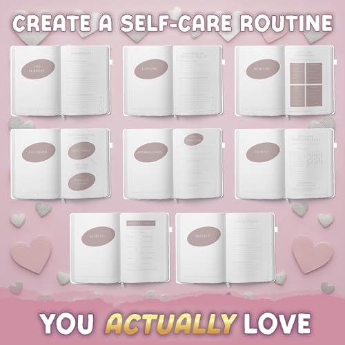 Planners with Purpose Self-Care Planner for Women - Wellness & Mindfulness Journal with Guided Prompts, Self Love & Gratitude Exercises - Daily Reflection & Goal Setting Notebook - Aesthetic Hardcover A5 (white)