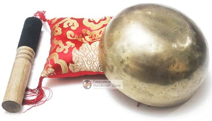 Tibetan Plain Singing Bowl - Meditation Bowl-Handmade Bowl Set by Nepalese Handicraft Zone (7")