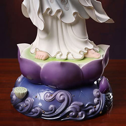 Sculpture Meditating Statue Zen Ceramic Bodhisattva Statue Household Lucky Enshrining Meditation Statue Ornament Figurine Sitting