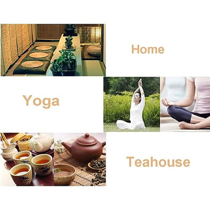 Pack Of 2 Natural Yoga Mats Straw Meditation And Worship Tatami Round Woven Meditation Flat Mat Floor Chair Cushion Zen Yoga Practice Decoration - size: 30cm