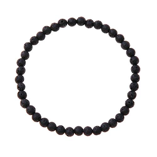 Made by Nami 2 Pcs Boho Surfer Bracelets for Men and Women Waterproof and Adjustable Beach Bracelets for Men and Women Set of 2 Beaded & Braided - color: Lava-Beads & Black