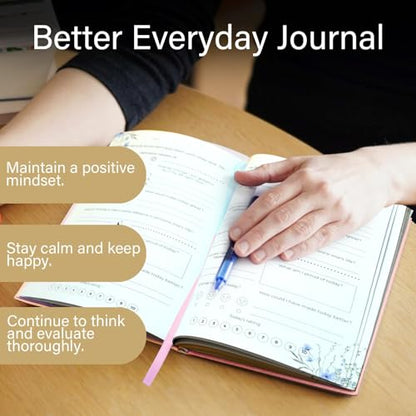 Gratitude Journal for Women & Men – Daily Mindfulness Journal with Positivity Tracker, Happiness Exercises, and Guided Reflective Writing – Self-Care Journal for Personal Growth (Pink) - color: Pink