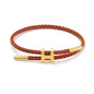 OSIRIDEH2 Bracelet with Adjustable Design Polished H Shape Buckle, Bracelets for Women, 18k Gold-plated Buckle Design Titanium Steel Wire Rope Women's Gift Jewelry - color: Red + gold wire