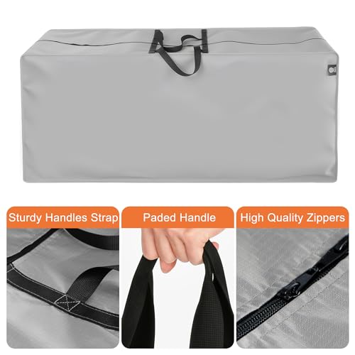 Outdoor Cushion Storage Bags Waterproof Outdoor Cushions Storage Bag Extra 48" L x 16" W x 22" H Large Patio furniture Cushion Storage Bag with Handle and Zipper