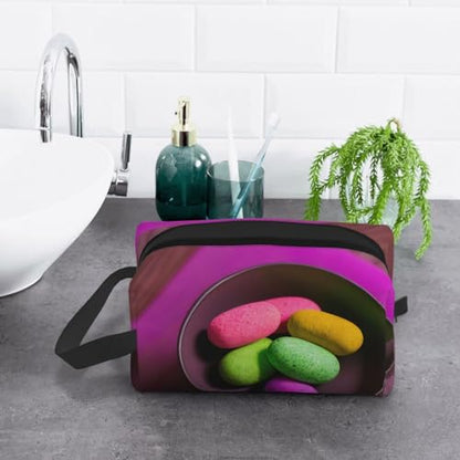 Yoga Meditation Cosmetic Bags For Women Small Makeup Bag For Purse Makeup Pouch Travel Makeup Bag With Zipper