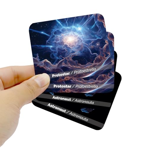 Menique Universe Memory Matching Game – 60 Cards (30 Pairs) – Bilingual Space Game with Planets, Stars & More – Educational for Kids and Adults - style: Universe