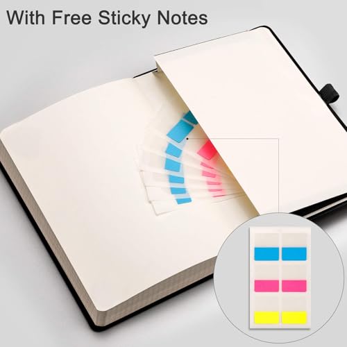 EMSHOI Graph Paper Notebook - 256 Pages A5 Graph Notebook/Journal, Hard Cover, 120gsm Thick Paper, Smooth PU Leather, Inner Pocket, 5.75'' × 8.38''-Black - color: Black, size: A5-Graph