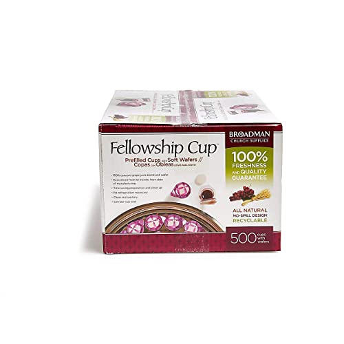 Broadman Church Supplies Pre-filled Communion Fellowship Cup, Juice and Wafer Set, 500 Count - size: 500 Count (Pack of 1)