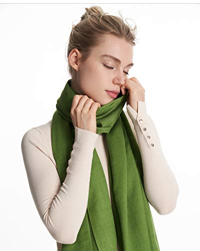 EURKEA Women's Scarf Pashmina Silky Soft Shawls Wraps Stole for Evening, Wedding and Gift - color: Grass
