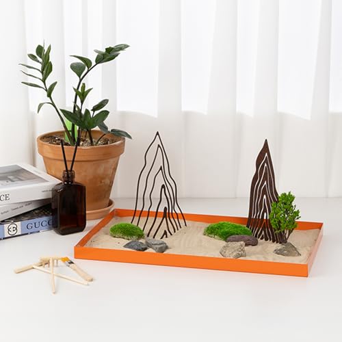 1.6T Corten Steel Korean Zen Garden Decorative Object for Mindful Living (L)