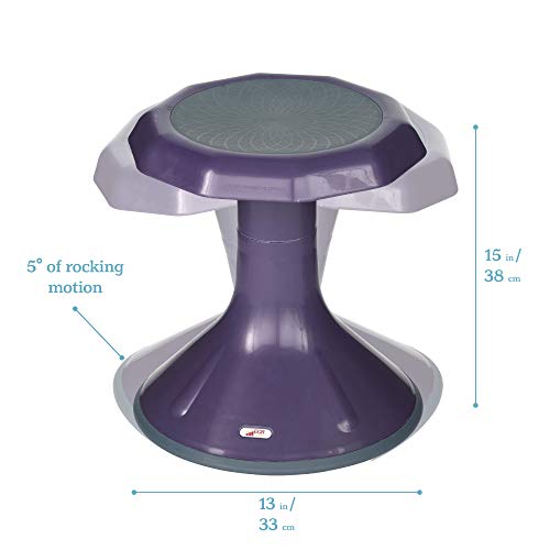 ECR4Kids ACE Active Core Engagement Wobble Stool, 15-Inch Seat Height, Flexible Seating, Eggplant - color: Eggplant