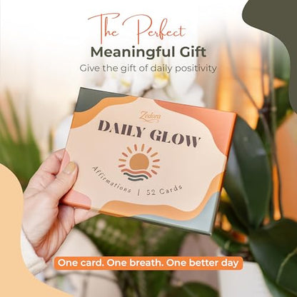 Daily Glow Affirmation Cards – Daily Positivity & Self-Care Deck - color: Affirmations Cards