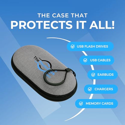 ThePhotoStick® Omni Case - Protective USB Flash Drive Case, Water Resistant Electronics Storage, USB Organizer, Portable Electronics Accessories Case, Shockproof Hard Carrying Travel Case