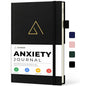 Guided Anxiety Journal for Women & Men – Cognitive Behavioral Therapy (CBT) Journal with Mindfulness Prompts, Anti-Anxiety Techniques, Overthinking & Brain Dump Journals – A Thoughtful Gift for Mental Health & Wellness - color: Black