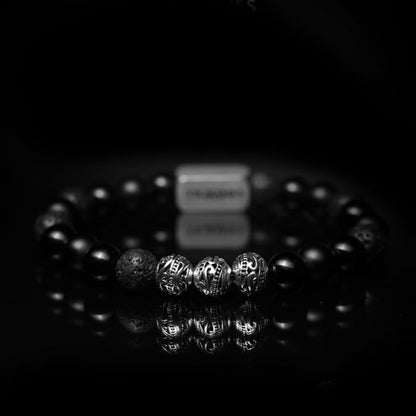 Tigranes Premium Natural Stone Bracelet Collection – Handmade Gemstone Jewelry in Luxury Branded Gift Box - style: Onyx & Lava
