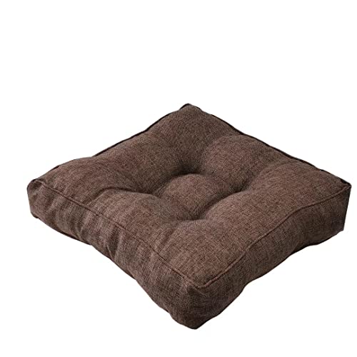 Large Floor Cushions, Square Meditation Cushion, Microsuede Seat Cushions Floor Cushion for Yoga Living Room Balcony Outdoor Office, Tatami Seat Cushion for Sofa Chair,Brown,50cm - color: Brown, size: 19.69"*19.69"
