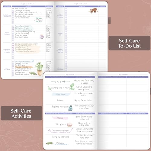 Legend Self-Care Journal – Guided Daily Reflection Notebook for Mental & Physical Health – Mood & Personal Development – 3-Month, 7x10” (Terracotta) - color: Dark Terracotta - Gold Foil