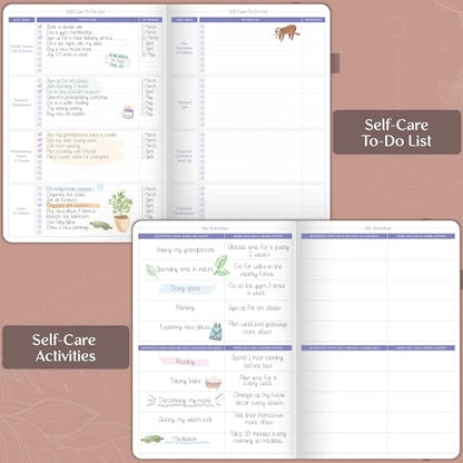 Legend Self-Care Journal – Guided Daily Reflection Notebook for Mental & Physical Health – Mood & Personal Development – 3-Month, 7x10” (Terracotta) - color: Dark Terracotta - Gold Foil