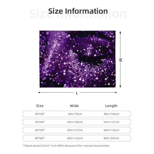 Women's Glitter Prints Throw Blanket (320g Flannel) Anti-Pilling Warm Fuzzy Blankets for Bed Sofa Couch Travel 40x30 Inch - color: Women's Glitter, size: 40x30 Inch