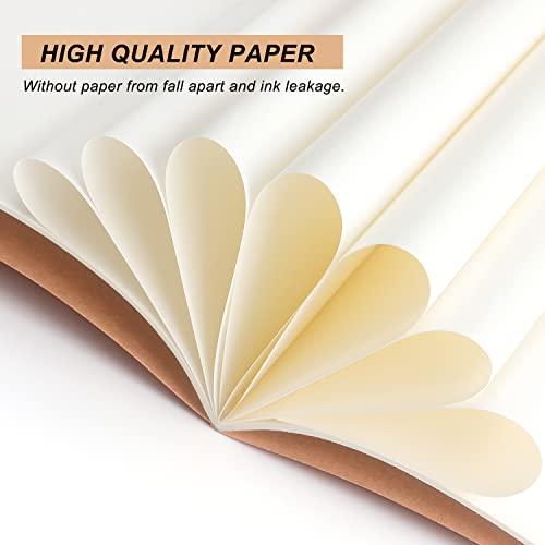 4 Pack Blank Kraft Notebooks, Blank Paper Sketchbooks for Drawing Doodling Writing,Travel Journal Set, A5, 36 Pages, 8.3” X 5.5”