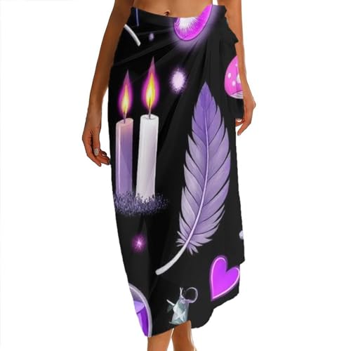 Women's Lightweight Long Scarf Thin Scarf Beach Headscarf Wimwear Bikini Wrap - color: Color649