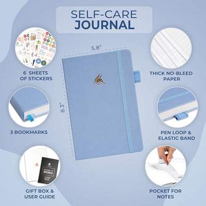 Clever Fox Self-Care Journal Premium – Daily Gratitude & Mental Health Notebook for Women – Reflection & Personal Development Journal (Periwinkle) - color: Periwinkle