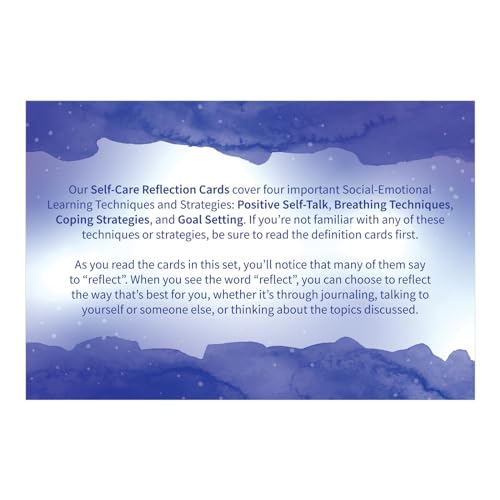 Really Good Stuff Self Care Reflection Cards-Mindful Thinking, Positive Affirmations, Meditation Techniques to Manage Emotions and Feelings for Kids and Adults - style: Self Care Cards