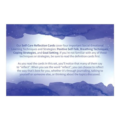 Really Good Stuff Self Care Reflection Cards-Mindful Thinking, Positive Affirmations, Meditation Techniques to Manage Emotions and Feelings for Kids and Adults - style: Self Care Cards