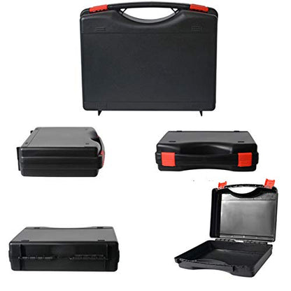 Small Hard Case with Pluck Foam, 12" Customizable Interior Protection Carrying Case for Pistol, GoPro, Microphone, Handgun, Camera - Outer Size: 12.2” x 10” x 2.7” - style: Inner Size- 12" X 8.2" X 2.5"