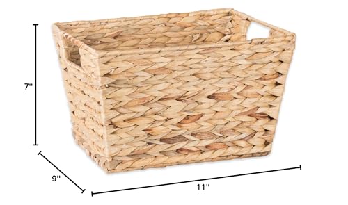 DII Hyacinth Collection Storage Baskets, Natural, Medium Set, 2 Piece - color: Natural, size: Medium Set, Single Size