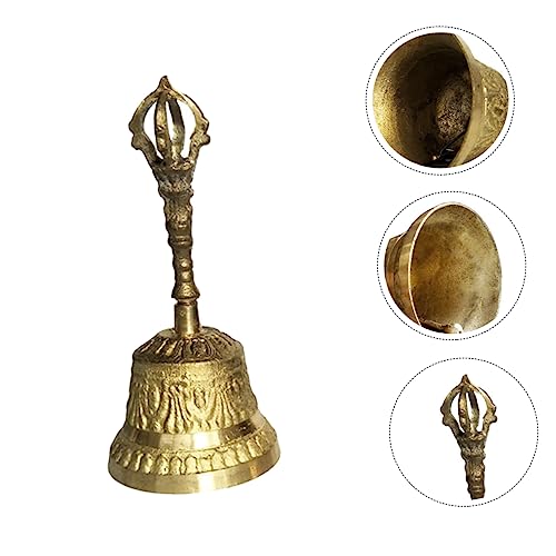 LALAFINA Small Meditation Hand Bell Jingle Bells Handbell for Adults for Home and Decor