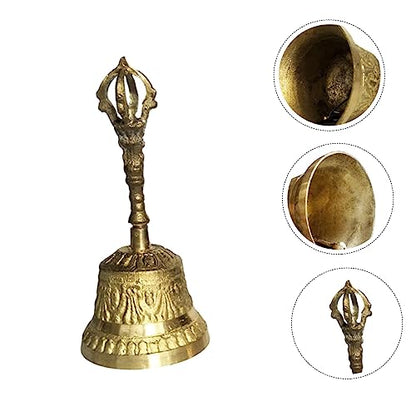 LALAFINA Small Meditation Hand Bell Jingle Bells Handbell for Adults for Home and Decor