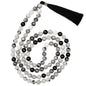 Amazing Gemstone Black Rutilated Quartz Mala Beads - 108 Prayer Beads for Meditation and Mindfulness Practice, Handcrafted Mala Beads with Gemstones for Spiritual Healing and Relaxation (Plain) - color: Black Rutilated Quartz, style: Plain