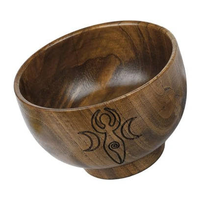 ORFOFE Water Rice Wooden Bowl Altar Decorations Occultism Worship Storage Bowl Adornment Multi-functional