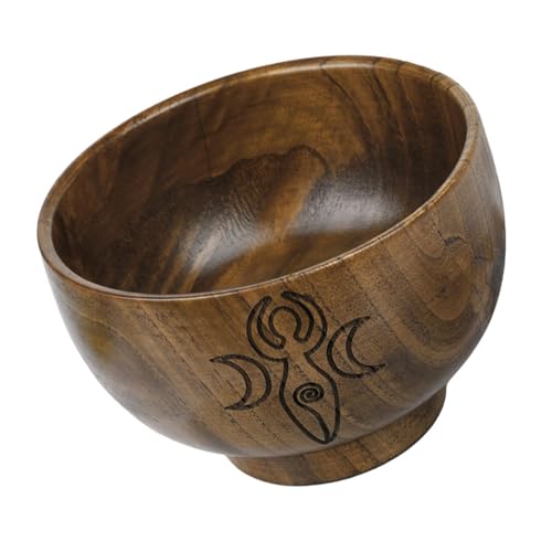 ORFOFE Water Rice Wooden Bowl Altar Decorations Occultism Worship Storage Bowl Adornment Multi-functional