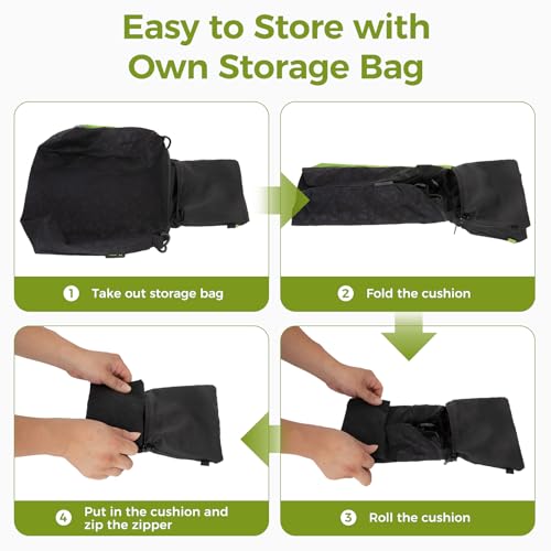 ATEPA Cloud Airbag Inflatable Sling Bag, Ultralight 15L Crossbody Travel Bag with Convertible Pillow & Lumbar Support, Packable Shoulder Bag for Travel, Hiking & Outdoor Adventure - color: Black