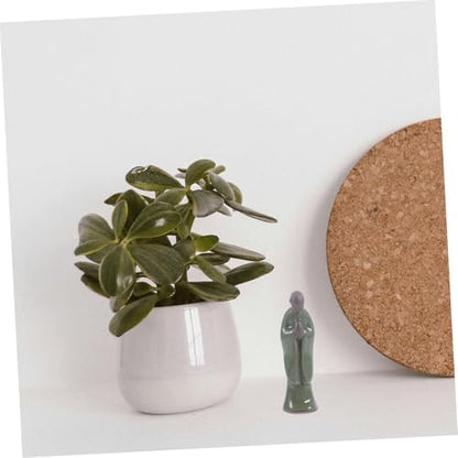 Abaodam 1pc Meditating Buddha Figurine Zen Monk Statue for Decor Decorative Ceramic Sculpture for Bonsai and Miniature Landscapes Meaningful for Serenity and Tranquility
