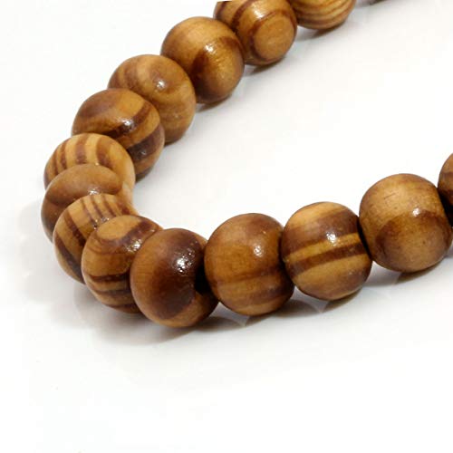 Eigso Wood Bead Bracelet Lava Rock Stone Beads Diffuser Bracelet Gemstone Aromatherapy Bracelet for Men Women - color: B: 3Pcs