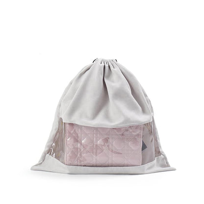 Drawstring Storage Bag, Dust Protection Fabric Organizer, Lightweight Moisture-Resistant Closet Storage Sack (Grey)