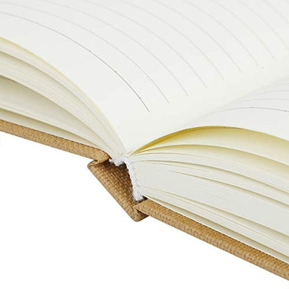A5 Hardback Notebook Journal, Thick Classic Notebook, Hardcover Executive Notebooks, Plain Basics Journal, 296pp, 80gsm, 8.4 x 5.7 inch (Kraft)