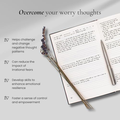 Worry for Nothing: Guided Anxiety Journal, Cognitive Behavioral Therapy Mental Health Journal, Anxiety Relief & Self Care, Journal for Men & Women, Mental Health Gifts - style: Anxiety Journal & CBT Workbook