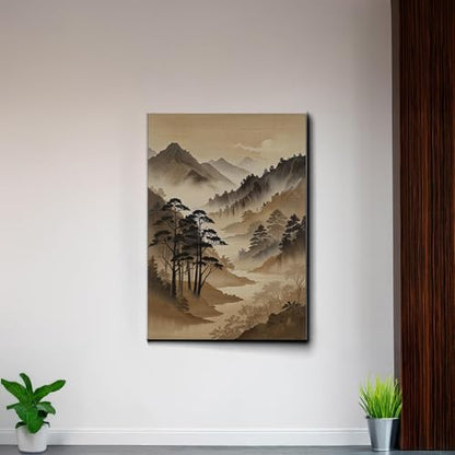 Japanese Wall Art, Minimalist Wall Art, Neutral Abstract Art, Modern Minimalist, Zen Wall Art, Zen Printed Wall Art, Japanese Art Print, Canvas, Wall